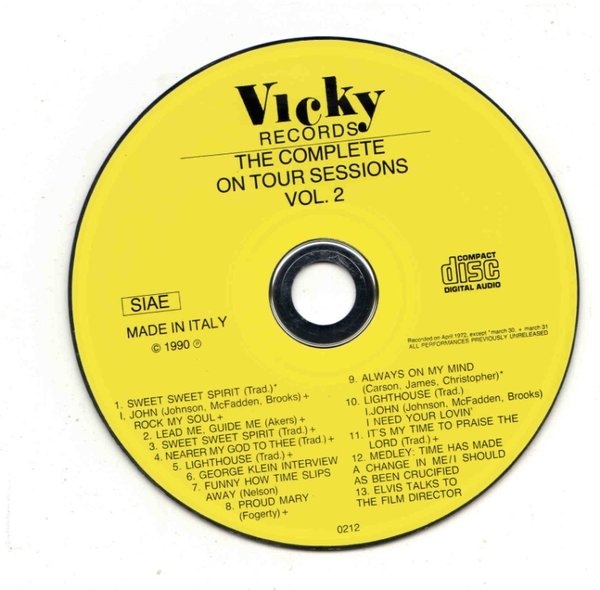 Elvis Presley  The Complete On Tour Sessions Vol. 2 : CD